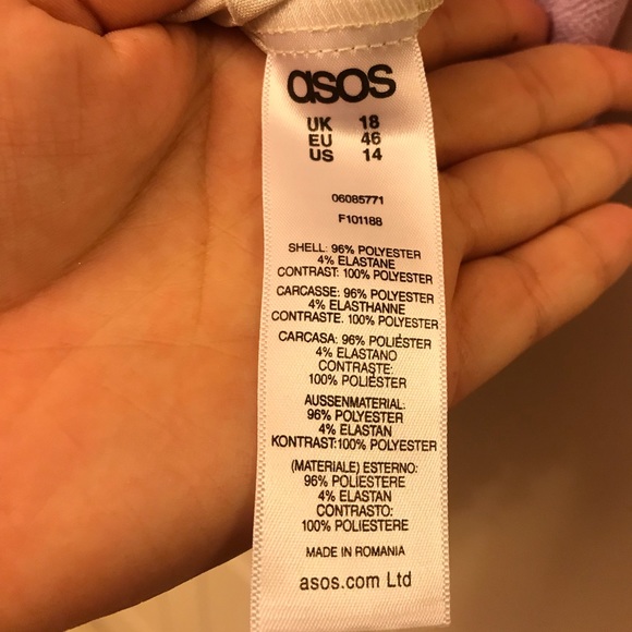 NWT ASOS Lilac Dress w/ Silver Trim - Picture 2 of 3